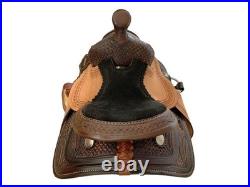 Miniature Pleasure Style Western Saddle Feather Tooling 8 NEW