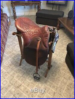 Minihan Kentucky Stitch Down Spring Seat Plantation saddle FULLY RESTORED