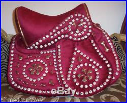 NEW L@@K Native Arabian Velvet Saddle Heavily Decorated