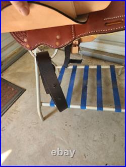 New 14 Brown Color Barrel Saddle withroughout seat and Tooling by Dakota Saddlery