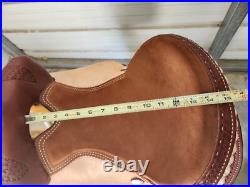 New 14 Brown Color Barrel Saddle withroughout seat and Tooling by Dakota Saddlery