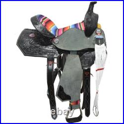 New! 15 Silver Royal by Tough One Serape Barrel Racing Saddle Code SR7775-2-15