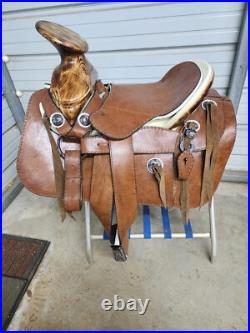 New 16 Charro Square Skirt Saddle made in the USA with Wooden Horn