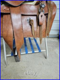 New 16 Charro Square Skirt Saddle made in the USA with Wooden Horn