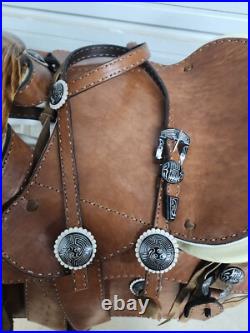 New 16 Charro Square Skirt Saddle made in the USA with Wooden Horn