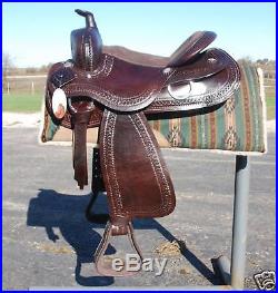 New 16brown draft horse western saddle 10 gullet by Frontier -THE BEST