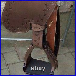 New Beautiful Endurance leather saddle on 17 with cow softie seat/ All sizes
