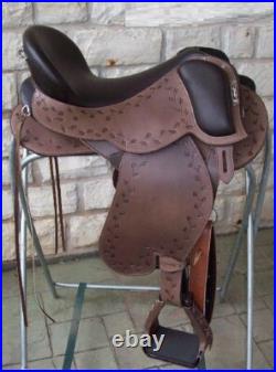 New Beautiful Endurance leather saddle with cow softie seat size 18/ all size