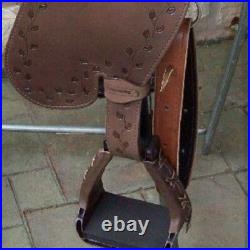 New Beautiful Endurance leather saddle with cow softie seat size 18/ all size