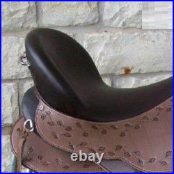 New Beautiful Endurance leather saddle with cow softie seat size 18/ all size