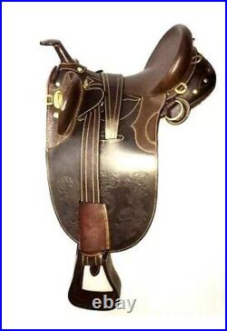 New Freeny Leather Australian Stock Saddle With Horn Black FREE Shipping