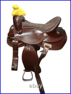 New Handmade Leather Western Saddle Free Shipping