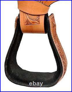 New Leather Western Cow Pleasure Trail Horse Tack Saddle All Size (10-19) F/S