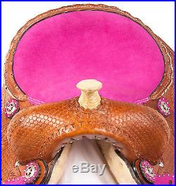 New Pink 10 12 Western Pony Pleasure Trail Show Youth Child Saddle Tack