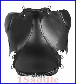 New Premium English Leather Jump Jumping Close Contact Saddle Tack 15 16 17 18