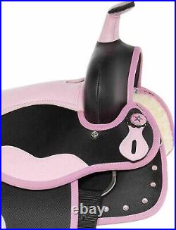 New Synthetic Western Barrel Racing Horse Saddle & Tack Size 14 15 16 17 18