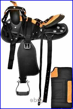 New Synthetic Western Racing Horse Saddle Tack Free Shipping
