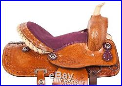New Western 10 12 Kids Youth Pony Western Barrel Leather Saddle Tack