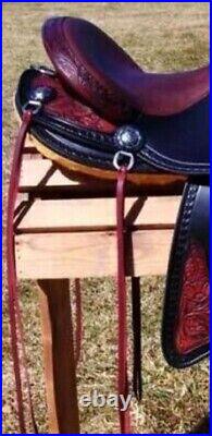 New Western Endurance Cow leather saddle with Softy seat/Hand Tool