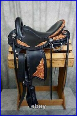 New- Western Endurance leather saddle on 17 with cow softie seat/ All sizes