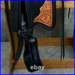 New- Western Endurance leather saddle on 17 with cow softie seat/ All sizes