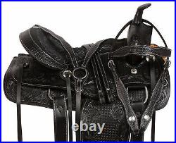 New Western Pleasure Trail Horse Saddle Full Qh Bar Leather Show Barrel Tack