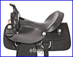 New Western Saddle Synthetic And Leather Saddle For Horse -Colour Black 10To18