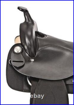New Western Saddle Synthetic And Leather Saddle For Horse -Colour Black 10To18
