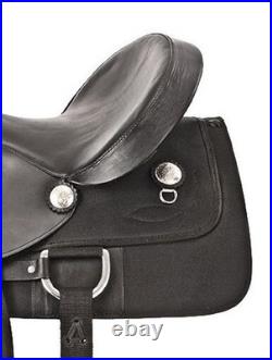 New Western Saddle Synthetic And Leather Saddle For Horse -Colour Black 10To18