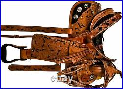 Newith/Western leather show saddle with tack set size 141516171819