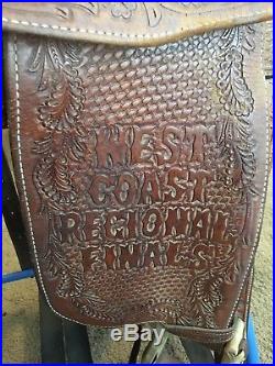 No Reserve! Jim Taylor 16 Roping incentive 1999 saddle