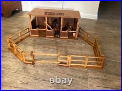 Old Western Stable # 200 1970'S Complete Set in Original Box All Wood