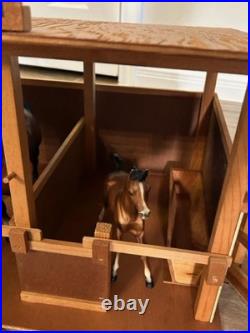 Old Western Stable # 200 1970'S Complete Set in Original Box All Wood