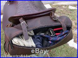 Olde Time Leather Cantle Saddle Bag Tucker / Circle Y Western or Endurance