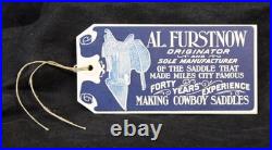 Original Saddle Shipping Tag from Al Furstnow Saddlery, Miles City MT JM53J