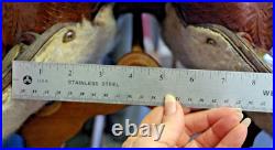 Ornate 16 Saddle King Western Saddle Leather Nicely Embossed, Well Broken In