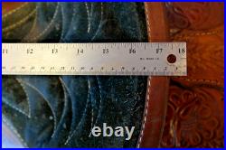 Ornate 16 Saddle King Western Saddle Leather Nicely Embossed, Well Broken In