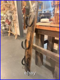 Outdoor Barn Decor, Hat & Key Holder Genuine Barrel Staves, Western, Hardware