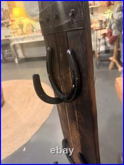 Outdoor Barn Decor, Hat & Key Holder Genuine Barrel Staves, Western, Hardware