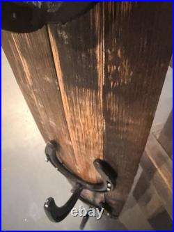 Outdoor Barn Decor, Hat & Key Holder Genuine Barrel Staves, Western, Hardware