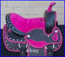 PINK WESTERN PLEASURE YOUTH HORSE PONY CORDURA SADDLE TACK PAD USED 10 12 13 in