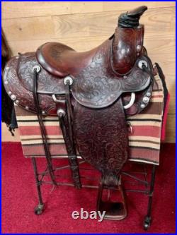 PRICE REDUCED Handmade Paul Showalter Leather 13.5 Western Show Saddle