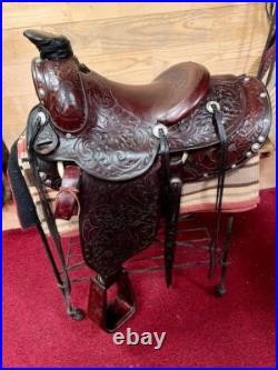 PRICE REDUCED Handmade Paul Showalter Leather 13.5 Western Show Saddle