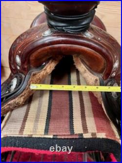 PRICE REDUCED Handmade Paul Showalter Leather 13.5 Western Show Saddle