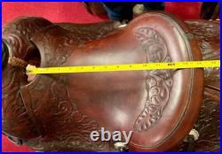 PRICE REDUCED Handmade Paul Showalter Leather 13.5 Western Show Saddle