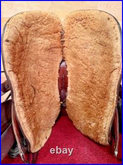 PRICE REDUCED Handmade Paul Showalter Leather 13.5 Western Show Saddle