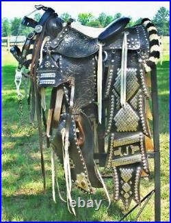 Parade Saddle with Bridle & Breast Collar, Western Saddle, Antique Saddle