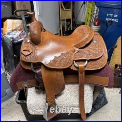 Paul Turner Saddle. Meant Condition. Used to Quality For The NRA. $1800