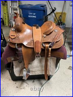 Paul Turner Saddle. Meant Condition. Used to Quality For The NRA. $1800