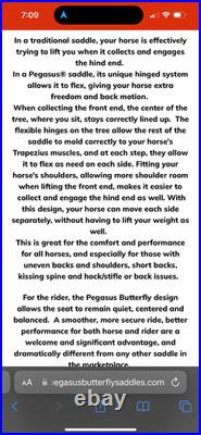 Pegasus Butterfly Dressage Saddle 17